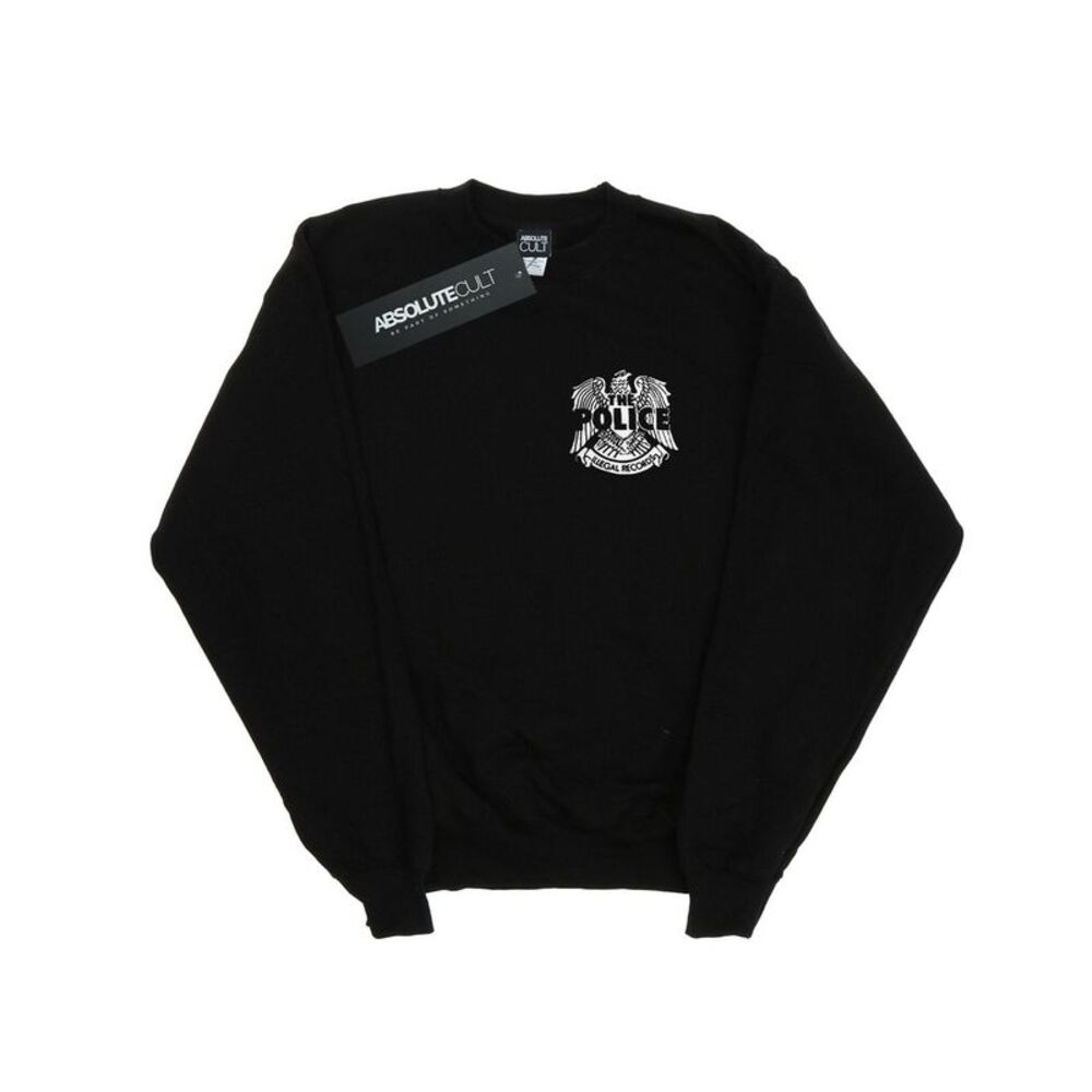 The Police Womens/Ladies Illegal Records Eagle Chest Sweatshirt / Black